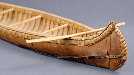 Birchbark canoe model