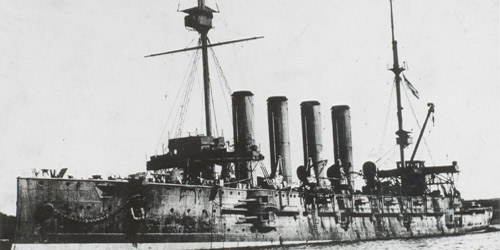 The HMS Niobe was the first ship in Canada's navy. Built in 1897, it served in the Boer War and was commissioned for action in the Great War in September 1910.